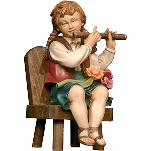 1028s - Querflötenspielerin sitzend auf Stuhl