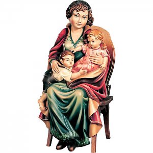 1705 - Mutter sitzend mit zwei Kinder