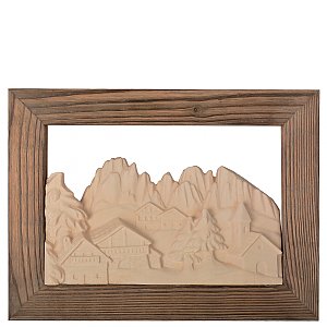 1315R - Relief Landschaft Langkofel mit Rahmen